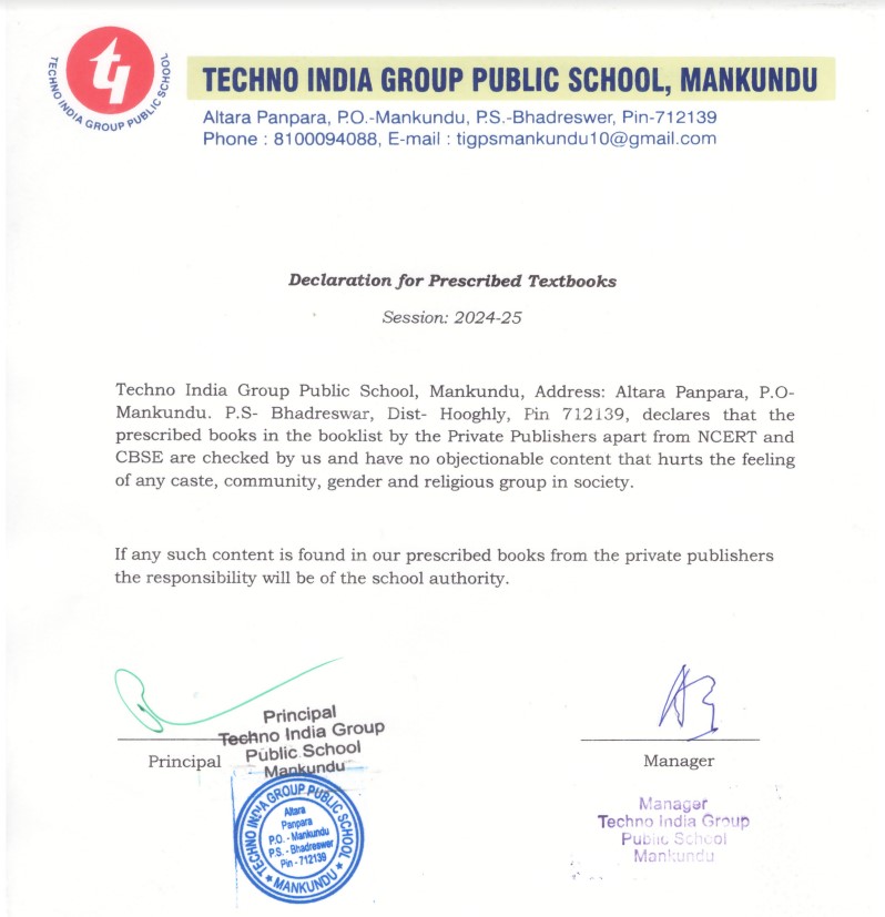 Booklist Declaration